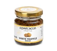 Spartacus White Truffle, Chopped, Preserved in Extra Virgin Olive Oil, The Perfect Gourmet Seasoning for Pizza, Pasta, Salads, Potatoes (White Truffle 40g)