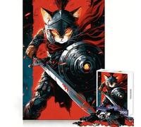 Spartan Cat 1000 Pieces Jigsaw Puzzles for Teenagers Boost Memory Stress Release Premium Cut Cherished Gift 38x52cm