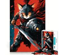 Spartan Cat 1000 Pieces Jigsaw Puzzles for Teenagers Boost Memory Stress Release Premium Cut Cherished Gift 38x52cm