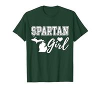 Spartan Girl Home Heart State Map Shape Women Girls T-Shirt