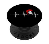 Spartan Helmet Heartbeat Gladiators ECG Pulse Warrior PopSockets Adhesive PopGrip
