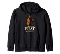Spartan Hoplite Ancient Greek Warrior Corinthian Helmet Zip Hoodie