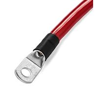 Spartan Power Red 1 Foot 4/0 AWG Battery Cable, Positive Only 5/16" M8 Made in USA