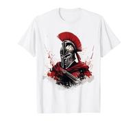 Spartan Sword Splash Warrior Roman Legion Value Graphic T-Shirt, Men, White, M