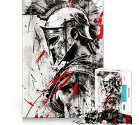 Spartan Warrior 1000 Piece Jigsaw Puzzles for Teenagers Reason Skill Toy Quiet Calm Exact Cut Xmas Surprise 50x75cm