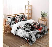 Spartan Warrior 3 Pcs Bedding Bed Set Creative Design Art 3D King Size Boys Soft Microfiber With Sheet Pillowcases Double（200x200cm）