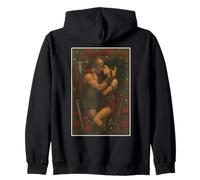 Spartan Warrior & Amazonian Warrior Embrace Graphic Zip Hoodie