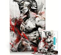 Spartan Warrior Art 1000 Piece Jigsaw Puzzles for Teenagers Logic Ability Toy Calm Pastime Accurate Cut 50x75cm