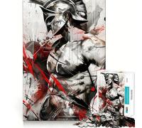 Spartan Warrior Art 1000 Pieces Jigsaw Puzzles for Teenagers Brain Skill Leisure Time Exact Edge Thoughtful Gift 38x26cm