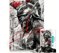 Spartan Warrior Art 1000 Pieces Jigsaws Adults Puzzles Logic Boost Toy Bonding Time Premium Edge Premium Gift 38x52cm