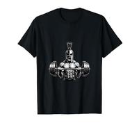 Spartan Warrior Barbell Strength Training Gym Motivation Value Graphic T-Shirt, Men, Black, M