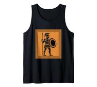 Spartan Warrior Corinthian Helmet Shield Greek Mythology Tank Top