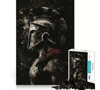 Spartan Warrior Distressed Jigsaw Puzzles for Adults 1000 Pieces Mental Logic Toy Gentle Relax Firm Cut Santa Wish List 38x52cm