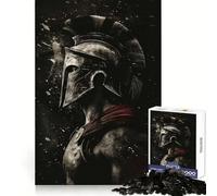 Spartan Warrior Distressed Jigsaw Puzzles for Adults 1000 Pieces Mental Logic Toy Gentle Relax Firm Cut Santa Wish List 38x52cm