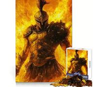 Spartan Warrior Flames 1000 Piece Jigsaw Puzzles for Adults Mind Exercise Toy Casual Fun Precision Cut Artistic Gift 38x26cm