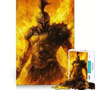 Spartan Warrior Flames 1000 Pieces Jigsaw Puzzles for Teenagers Mind Skill Toy Leisure Fun Design Assembly Elegant Gift 50x75cm