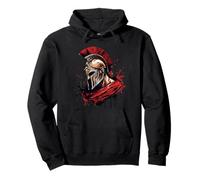 Spartan Warrior Gladiator Sword Roman Splash Pullover Hoodie