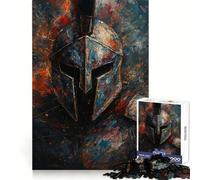 Spartan Warrior Helmet Abstract Painting Jigsaws 1000 Pieces for Adults Mind Exercise Toy Stress Relief Design Assembly Elegant Gift 50x75cm