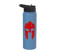 Spartan Warrior Helmet Gym Motivation Sparta Ancient Greece Stainless Steel Insulated Water Bottle