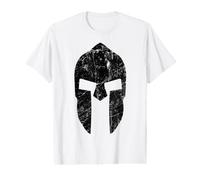 Spartan Warrior Helmet Gym Motivation Sparta Ancient Greece Value Graphic T-Shirt