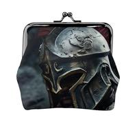 Spartan Warrior Helmet Lightweight Wallet Minimalist Wallet For Daily Commute And Travel Adventures, Black, One Size, Art Deco