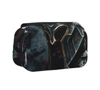 Spartan Warrior Helmet Print Functional Pencil Case Smooth Zipper Travel Office Supplies Comfortable Daily Use