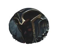 Spartan Warrior Helmet print Stylish Shower Cap Reusable Shower Cap Women Large Shower Cap for Braids Long Hair