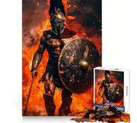 Spartan Warrior in Flames 1000 Piece Jigsaw Puzzle for Teenagers Smart Toy Bonding Time Accurate Cut Art Collection Piece 38x52cm