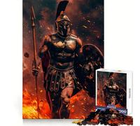Spartan Warrior in Flames 1000 Pieces Jigsaws Adults Puzzles Logic Boost Toy Bonding Time Premium Edge Premium Gift 38x52cm