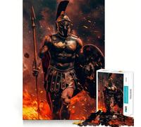 Spartan Warrior in Flames 1000 Pieces Jigsaws Adults Puzzles Logic Boost Toy Bonding Time Premium Edge Premium Gift 38x52cm