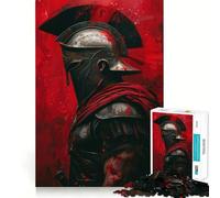 Spartan Warrior in Red 1000 Piece Jigsaw Puzzles for Adults Mind Exercise Toy Casual Fun Precision Cut Artistic Gift 50x75cm