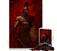 Spartan Warrior in Red Painting Jigsaw 1000 Pieces for Teenagers Mind Exercise Toy Relaxing Fun Design Assembly Perfect Present 50x75cm