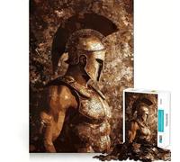 Spartan Warrior Mosaic 1000 Piece Jigsaw Puzzle for Teenagers Brain Challenge Toy Relax Time Precise Cut Art Display 38x52cm
