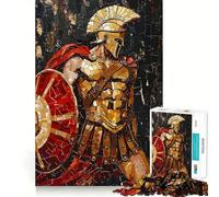 Spartan Warrior Mosaic Jigsaw Puzzles for Adults 1000 Piece Enhance Recall Leisure Time Exact Edge Festival Gift 50x75cm