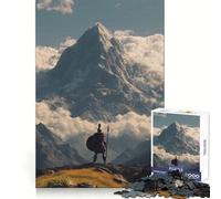 Spartan Warrior Mountain Vista 1000 Piece Jigsaw Puzzles for Adults Jigsaw Strong Logic Toy Group Play Clear Edge Perfect Present 38x52cm