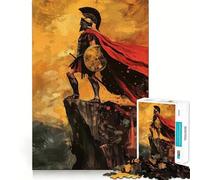 Spartan Warrior on Cliff Hard Jigsaw Puzzle for Adults 1000 Pieces Boost Recall Calm Escape Tight Edge 50x75cm