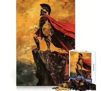 Spartan Warrior on Cliff Hard Jigsaw Puzzle for Adults 1000 Pieces Boost Recall Calm Escape Tight Edge 50x75cm