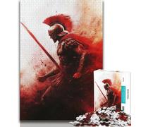 Spartan Warrior Painting 1000 Piece Jigsaw Puzzles for Adults,Challenging Game Gifts for Is Ideal As A Gift for The Whole Family 38x26cm