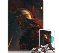 Spartan Warrior Painting 1000 Piece Jigsaw Puzzles for Adults Gifts,Help The Brain Exercise Addictive Toys to Cultivate Patience Suitable for Couples (38x26cm)