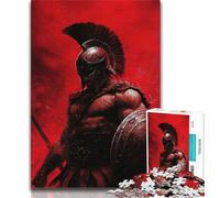 Spartan Warrior Painting 1000 Piece Jigsaw Puzzles for Adults & Teens,Help The Brain Exercise Addictive Toys to Cultivate Patience A Work of Art (38x26cm)