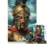 Spartan Warrior Painting 1000 Pieces Jigsaw Puzzles for Teenagers Boost Memory Stress Release Premium Cut Cherished Gift 38x26cm