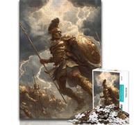 Spartan Warrior Painting Adult Jigsaw Puzzles 1000 Pieces,Stress Reliever Difficult Challenge Deal As Gifts for The Whole Family (38x26cm)