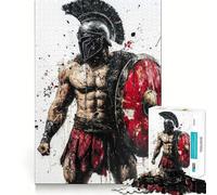 Spartan Warrior Painting Jigsaw Puzzle for Adults 1000 Pieces Smart Game Tension Relief Pattern Assembly Heartfelt Gift 50x75cm