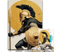Spartan Warrior Painting Jigsaw Puzzles for Adults 1000,for Educational Game Challenge Toy for Is Ideal As A Gift for The Whole Family 50x75cm