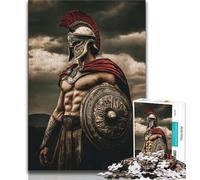 Spartan Warrior Painting Jigsaw Puzzles for Adults 1000 Pieces,Help The Brain Exercise Addictive Toys to Cultivate Patience Great Gift 38x26cm