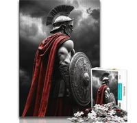 Spartan Warrior Painting Jigsaw Puzzles for Teenagers 1000 Jigsaws,Challenging Game And Family Play Wall Decoration Unique Birthday And Xmas Gifts (75x50cm)