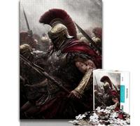 Spartan Warrior Painting Jigsaw Puzzles for Teenagers,Help The Brain Exercise Addictive Toys to Cultivate Patience A Work of Art 38x26cm