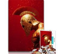 Spartan Warrior Painting Puzzles for Teenagers Teens 1000pc Puzzle,Help The Brain Exercise Addictive Toys to Cultivate Patience A Work of Art (38x26cm)