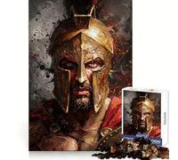 Spartan Warrior Portrait 1000 Pieces Jigsaw Puzzles for Adults Smart Game Stress Release Pattern Assembly Xmas Surprise 50x75cm