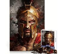 Spartan Warrior Portrait Jigsaw 1000 Pieces for Teenagers Mind Exercise Toy Relaxing Fun Design Assembly Perfect Present 38x52cm
